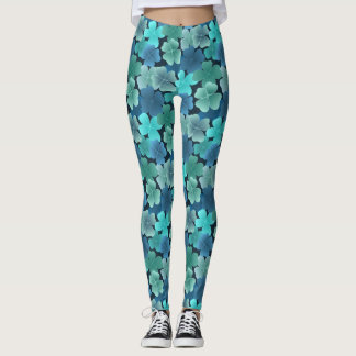 4leaf in blue leggings