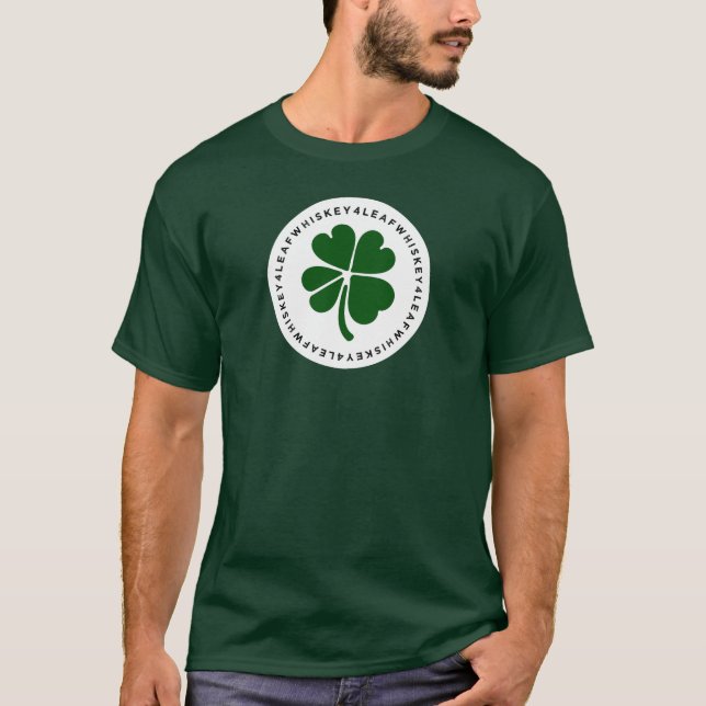 4Leaf Whiskey Classic logo T-Shirt (Front)