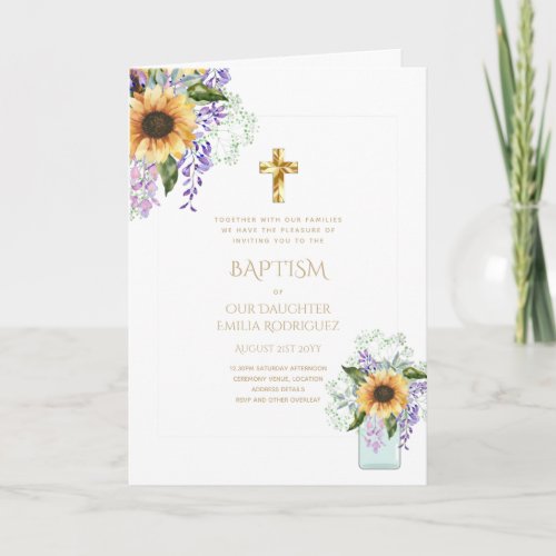 4pg Floral BAPTISM Invitations _ Program