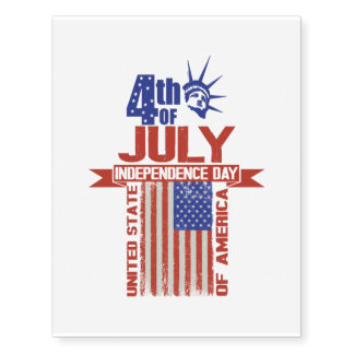 4rth July, Independence Day of America, Temporary Tattoos