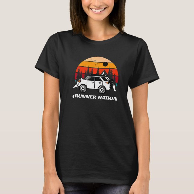 4runner Nation 5th Gen Heritage Retro Sunset Vibes T-Shirt (Front)