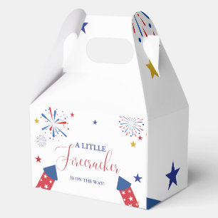 4t of July Independence firecracker Baby Shower Favor Boxes