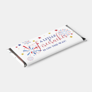 4t of July Independence firecracker Baby Shower Hershey Bar Favors