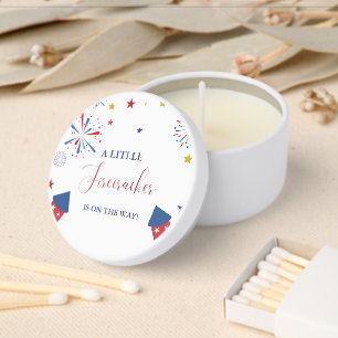 4t of July Independence firecracker Baby Shower  Mini Candle Favors