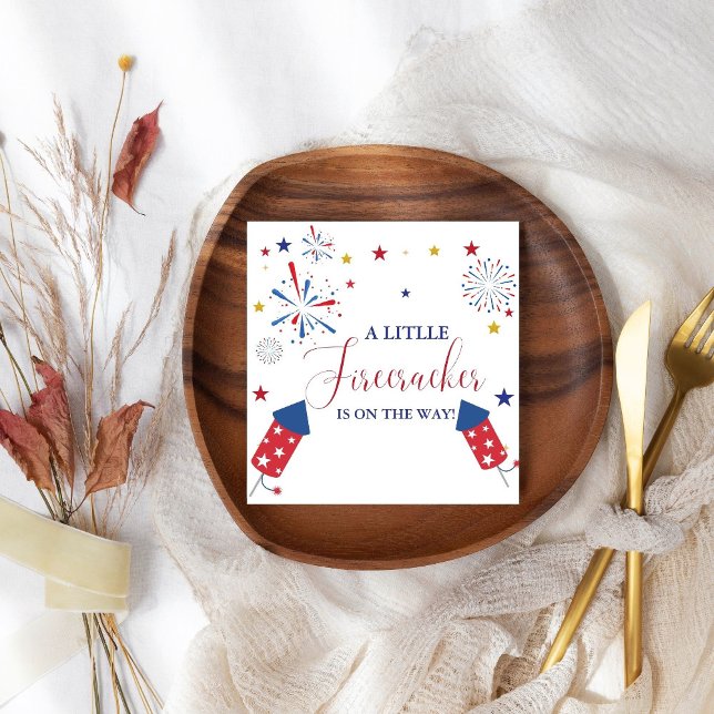 4t of July Independence firecracker Baby Shower  Napkins (Creator Uploaded)