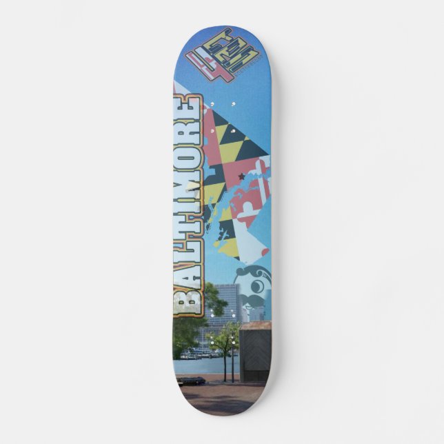 4ten: Baltimore Sky Skateboard Deck (Front)