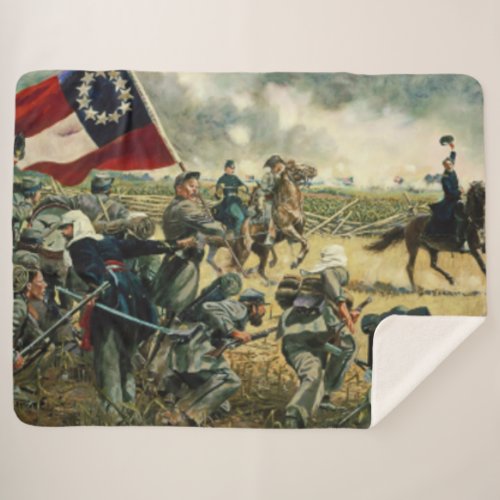 4th ALABAMA at MANASSAS 1861 Sherpa Blanket