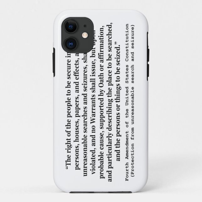 4th Amendment of the United States Constitution Case-Mate iPhone Case (Back)