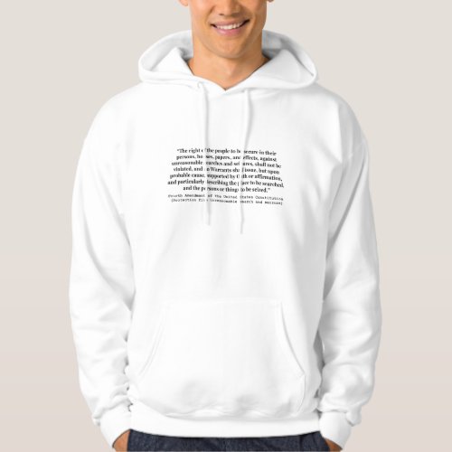 4th Amendment of the United States Constitution Hoodie