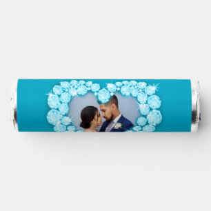 4th anniversary blue topaz photo heart breath savers® mints