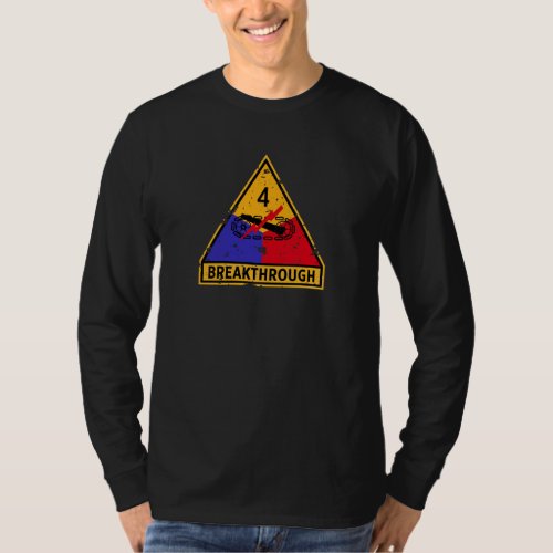 4th Armored Division Breakthrough Grunge Long T_Shirt
