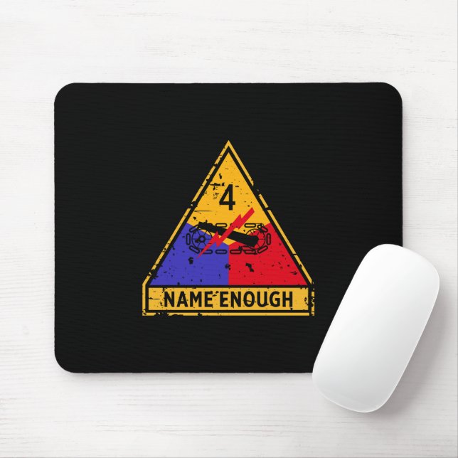 4th Armored Division "Name Enough" Mouse Pad (With Mouse)