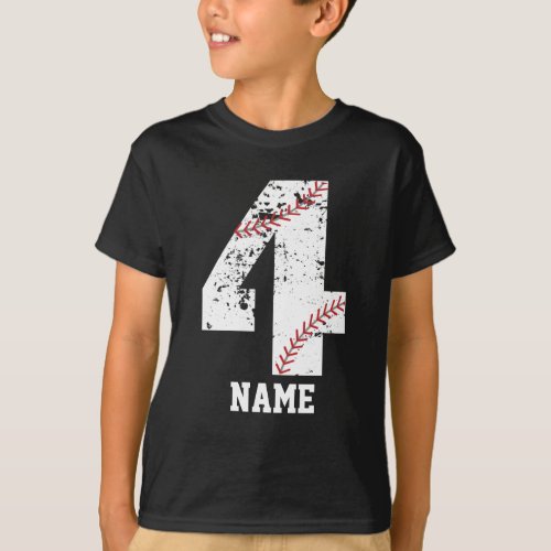 4th baseball birthday t shirt_baseball party shirt