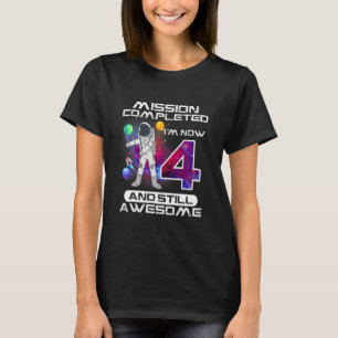 4th Birthday Astronaut Space  4 Years Old Bday T-Shirt