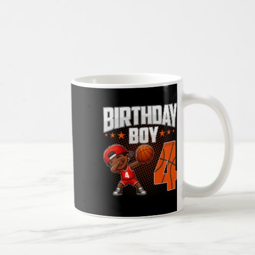 4th Birthday Boy Basketball Dabbing 4 Years Old Af Coffee Mug