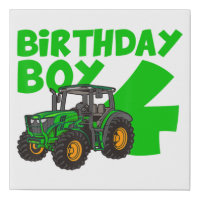 4th Birthday Boy Tractor Farm 4 Year Old Birthday 