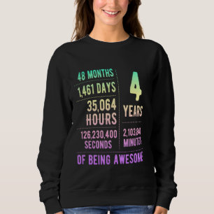 4th Birthday Boys & Girls Funny 4 Years Old Sweatshirt