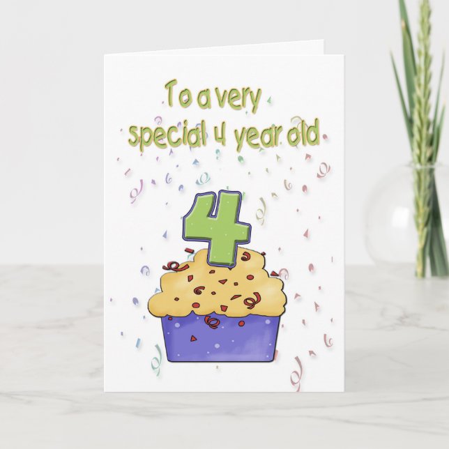 4th Birthday Card (Front)