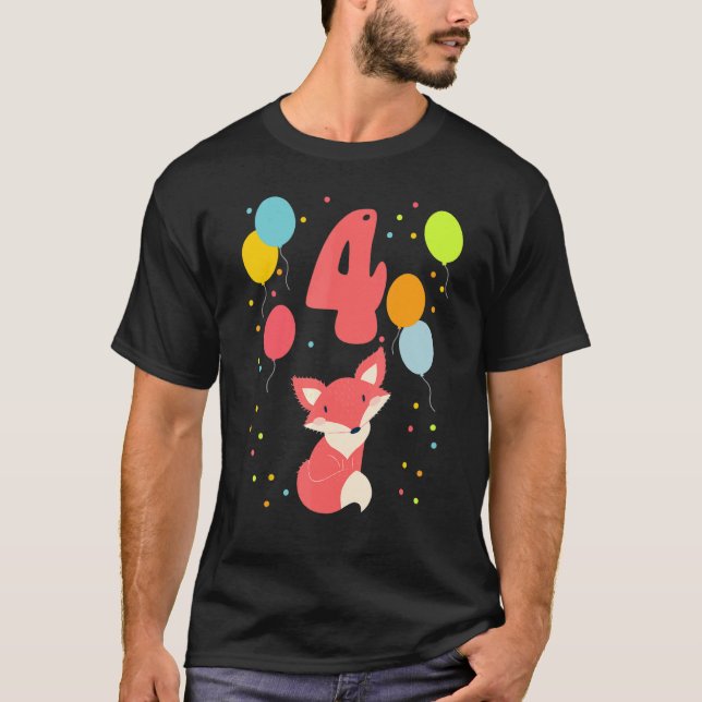 4th Birthday Children's Birthday Fourth Birthday B T-Shirt (Front)