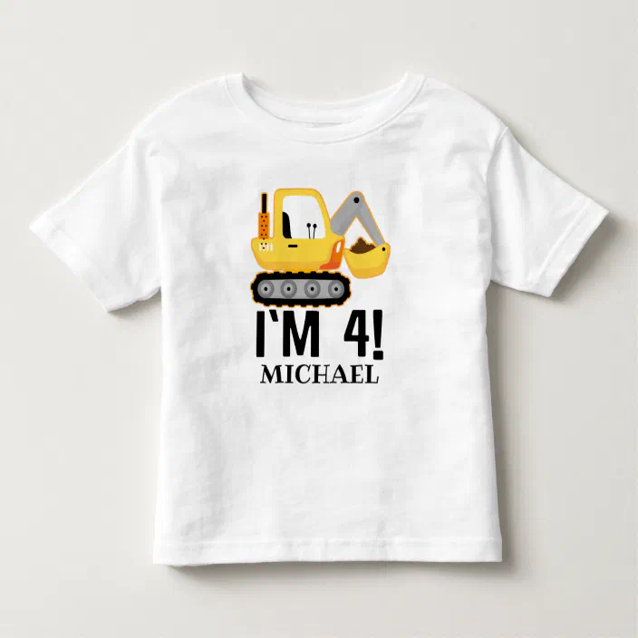 1st Birthday Outfit Bulldozer Construction Infant Baby Boy Bodysuit