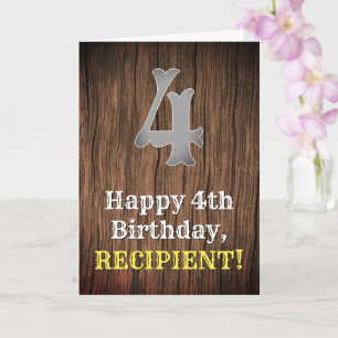 4th Birthday: Country Western Inspired Look, Name Card