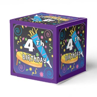 4th Birthday Favor Box