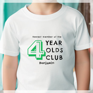 4th Birthday Four Year Old Personalized Toddler T-shirt
