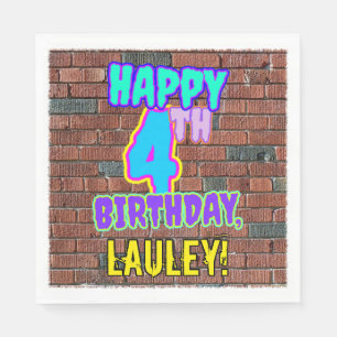 4th Birthday ~ Fun, Urban Graffiti Inspired Look Napkins