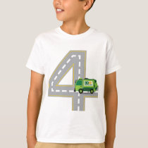 4th Birthday Garbage Truck T-Shirt 4th Birthday Garbage Truck T-Shirt
