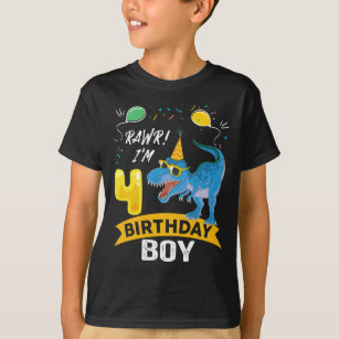 Boys Dinosaur 4th Birthday Tank 4th Birthday Shirt Young Wild and Four 4th Birthday Boy Shirt 4 year old birthday shirt 4 year shirt 