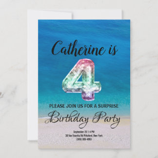 4th birthday invitation