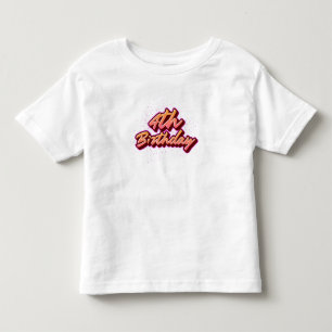 4th Birthday Kids Birthday Toddler T-shirt