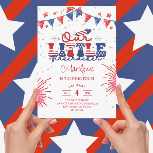 4th Birthday Kids Party Invitation