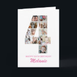4th Birthday Number 4 Photo Collage Personalized Card<br><div class="desc">Celebrate your little one's momentous 4th Birthday with this cute card. It's a personalized photo collage birthday card that allows you to create a truly unique and memorable design. This customizable template lets you insert your own cherished photos, capturing the precious moments of your baby's year. This custom card is...</div>