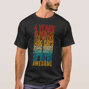 4th Birthday Old Meter 4 Year Old T-Shirt