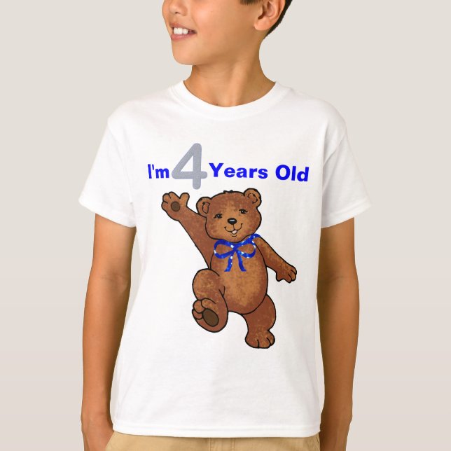 4th Birthday Party Boy T-Shirt (Front)