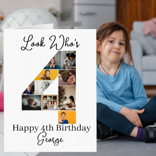 4th Birthday Photo Collage custom Keepsake