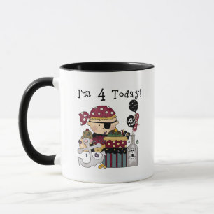 4th Birthday Pirate Tshirts and Gifts Mug
