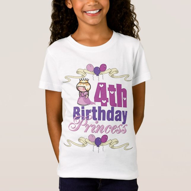 4th Birthday Princess T-Shirt (Front)