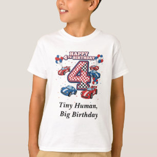 4th Birthday Race Car Personalized Two Fast T-Shirt