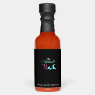 4th Birthday Shirt Mermaid Girl Party Cute THIS ME Hot Sauces