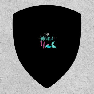 4th Birthday Shirt Mermaid Girl Party Cute THIS ME Patch