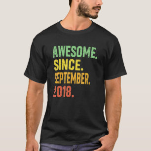 4th Birthday Vintage September 2018 4 Years Old T-Shirt