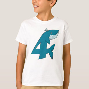 4th Birthday Whale T-shirt Design for kids