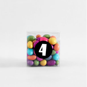 4th Birthday White 4 Round Stickers