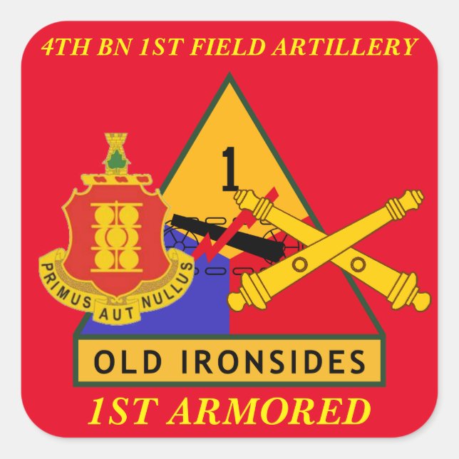 4TH BN 1ST FIELD ARTILLERY 1ST ARMORED STICKERS (Front)