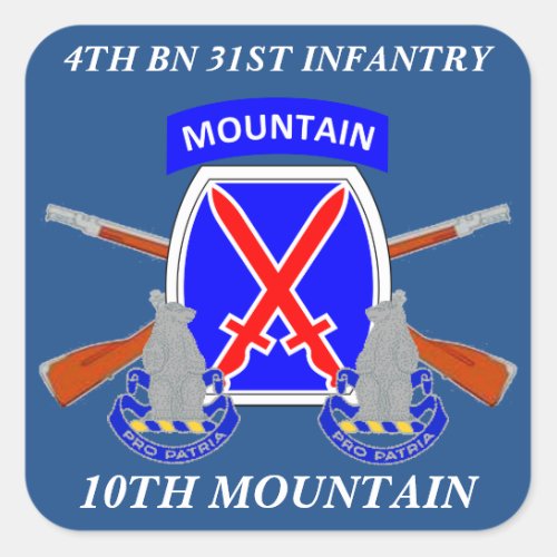 4TH BN 31ST INFANTRY 10TH MOUNTAIN STICKERS