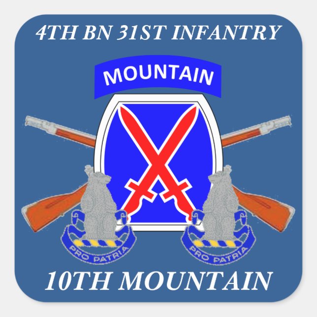 4TH BN 31ST INFANTRY 10TH MOUNTAIN STICKERS (Front)