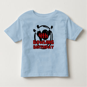 4th Bowling Birthday Toddler T-shirt