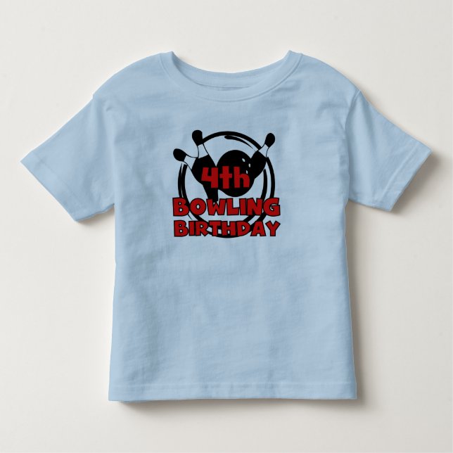 4th Bowling Birthday Toddler T-shirt (Front)